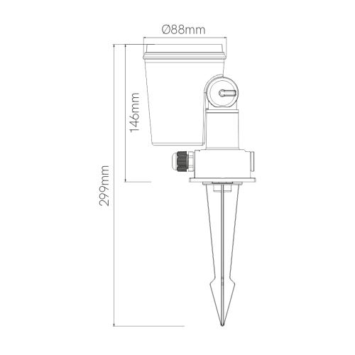 FIX Sockel-Erdspieß-Spot für PAR38 | Gartenstrahler SCHWARZ IP65